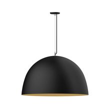 Montclair Light Works PEG215-41-75-C21 - 36" XL Choices Deep Dome Shade, medium base, SS cable, white cord w/ canopy