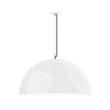 Montclair Light Works PEG231-44-44-C21 - 36" XL Choices Shallow Dome Shade, medium base, SS cable, white cord with canopy, White