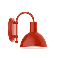 Montclair Light Works SCB114-26 - 8" Deep Bowl shade, wall mount sconce, Vermillion