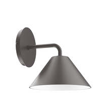Montclair Light Works SCJ421-57 - 8" Pinnacle Wall Sconce, Bronze Matte