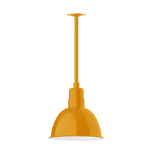 Montclair Light Works STA116-21 - 12" Deep Bowl shade, stem mount pendant with canopy, Bright Yellow