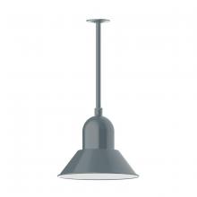 Montclair Light Works STA124-40 - 14" Prima, stem mount with canopy, Slate Gray