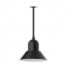 Montclair Light Works STA124-41 - 14" Prima, stem mount with canopy, Black