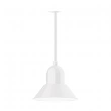 Montclair Light Works STA124-44 - 14" Prima, stem mount with canopy, White