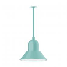 Montclair Light Works STA124-48 - 14" Prima, stem mount with canopy, Sea Green