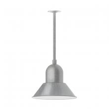 Montclair Light Works STA124-49 - 14" Prima, stem mount with canopy, Painted Galvanized