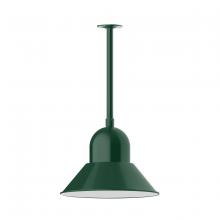 Montclair Light Works STB125-42 - 16" Prima, stem mount with canopy, Forest Green