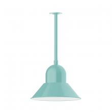 Montclair Light Works STB125-48 - 16" Prima, stem mount with canopy, Sea Green