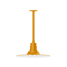 Montclair Light Works STB159-21 - 16" Radial shade, stem mount pendant with canopy, Bright Yellow