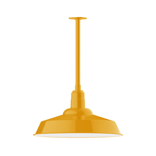 Montclair Light Works STB186-21 - 20" Warehouse shade, stem mount pendant with canopy, Bright Yellow