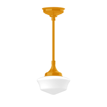Montclair Light Works STC021-21 - 12" Schoolhouse glass, 1/2" x 36" stem and canopy, Bright Yellow
