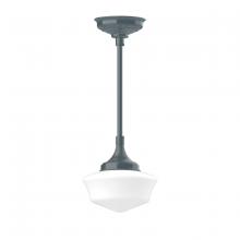 Montclair Light Works STC021-40 - 12" Schoolhouse glass, 1/2" x 36" stem and canopy, Slate Gray