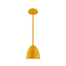 Montclair Light Works STG417-21 - 6" Jill Stem Hung Pendant, Bright Yellow
