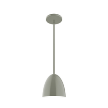 Montclair Light Works STG417-24 - 6" Jill Stem Hung Pendant, Moss Green