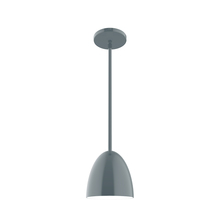 Montclair Light Works STG417-40 - 6" Jill Stem Hung Pendant, Slate Gray