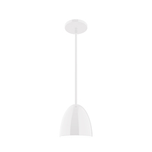 Montclair Light Works STG417-44 - 6" Jill Stem Hung Pendant, White