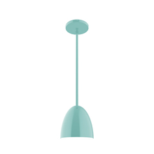 Montclair Light Works STG417-48 - 6" Jill Stem Hung Pendant, Sea Green
