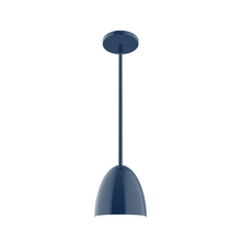 Montclair Light Works STG417-50 - 6" Jill Stem Hung Pendant, Navy