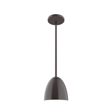 Montclair Light Works STG417-51 - 6" Jill Stem Hung Pendant, Architectural Bronze