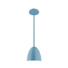 Montclair Light Works STG417-54 - 6" Jill Stem Hung Pendant, Light Blue