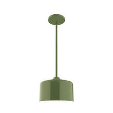 Montclair Light Works STG419-22 - 8.5" Julia Stem Hung Pendant, Fern Green