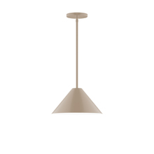 Montclair Light Works STG422-18 - 12" Pinnacle Stem Hung Pendant, Clay