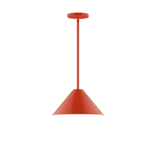 Montclair Light Works STG422-26 - 12" Pinnacle Stem Hung Pendant, Vermillion