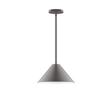 Montclair Light Works STG422-57 - 12" Pinnacle Stem Hung Pendant, Bronze Matte