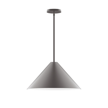 Montclair Light Works STG423-57 - 18" Pinnacle Stem Hung Pendant, Bronze Matte