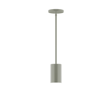 Montclair Light Works STG425-24 - 3.5" x 6" Beam Stem Hung Pendant, Moss Green
