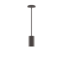 Montclair Light Works STG425-57 - 3.5" x 6" Beam Stem Hung Pendant, Bronze Matte