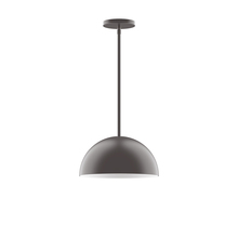 Montclair Light Works STG432-57 - 12" Arcade Stem Hung Pendant, Bronze Matte