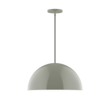 Montclair Light Works STG433-24 - 18" Arcade Stem Hung Pendant, Moss Green