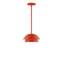 Montclair Light Works STGX445-26 - 10" Nest Stem Hung Pendant, Vermillion