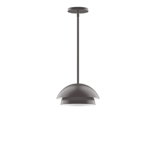 Montclair Light Works STGX445-57 - 10" Nest Stem Hung Pendant, Bronze Matte