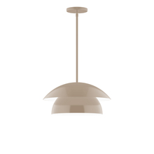 Montclair Light Works STGX446-18 - 16" Nest Stem Hung Pendant, Clay