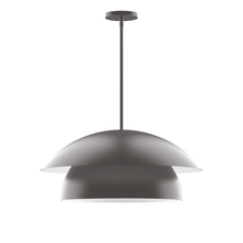 Montclair Light Works STGX447-57 - 24" Nest Stem Hung Pendant, Bronze Matte