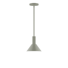 Montclair Light Works STGX451-24 - 8" Chase Stem Hung Pendant, Moss Green