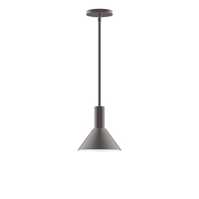 Montclair Light Works STGX451-57 - 8" Chase Stem Hung Pendant, Bronze Matte