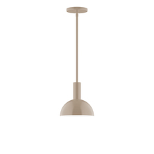 Montclair Light Works STGX456-18 - 8" Ray Stem Hung Pendant, Clay