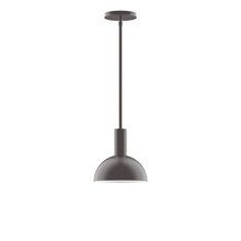 Montclair Light Works STGX456-57 - 8" Ray Stem Hung Pendant, Bronze Matte