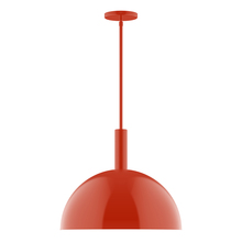 Montclair Light Works STGX472-26 - 18" Ray Stem Hung Pendant, Vermillion