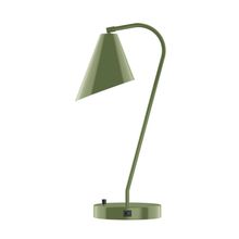 Montclair Light Works TLC415-22 - 23" Jasmine Table Lamp, Fern Green