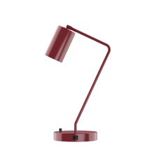 Montclair Light Works TLD425-55 - 21.5" J-Series Table Lamp, Barn Red