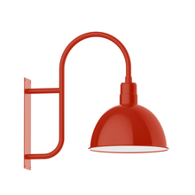 Montclair Light Works WMF117-26 - 16" Deep Bowl shade, wall mount light, Vermillion