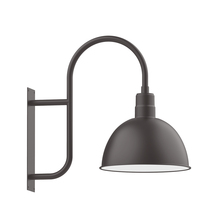 Montclair Light Works WMF117-57 - 16" Deep Bowl shade, wall mount light, Bronze Matte