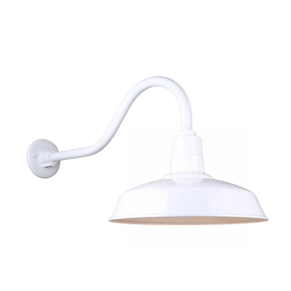 16&#34; Gooseneck Light Warehouse Shade, QSNHL-A Arm