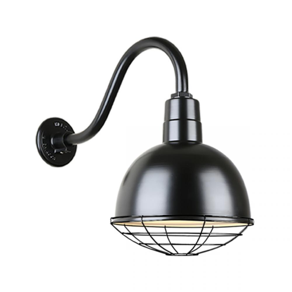 10&#34; Gooseneck Light Deep Bowl Shade, QSNB-42 Arm, Wire Guard Accessory