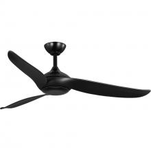 Progress P250105-31M-30 - Conte Collection 52-in Three-Blade Matte Black Contemporary Ceiling Fan with Matte Black Blades