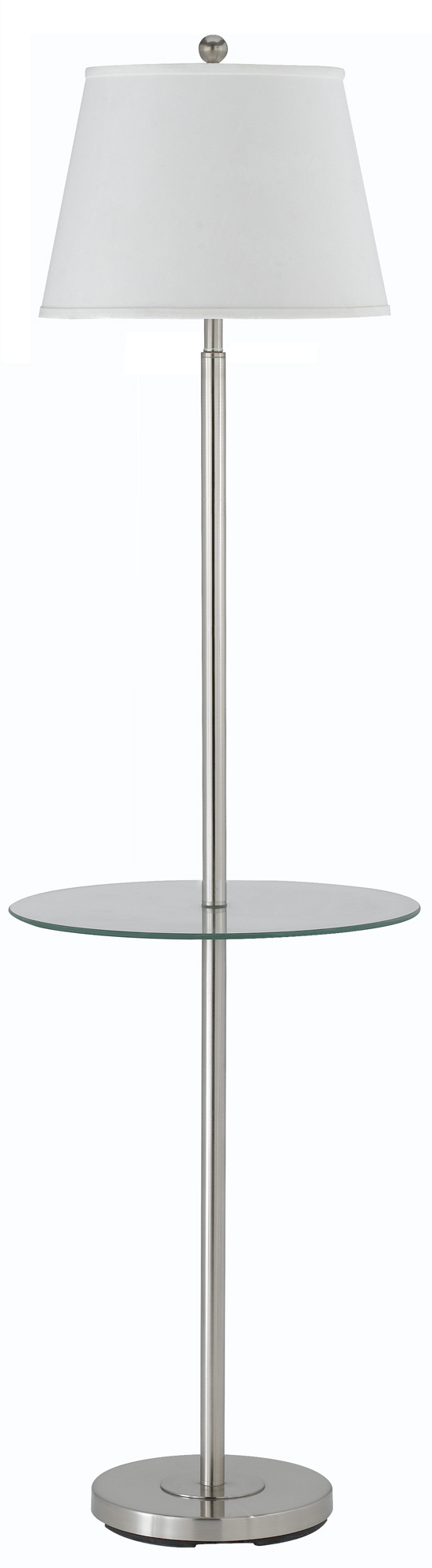 60&#34; Height Metal Floor Lamp in Brushed Steel